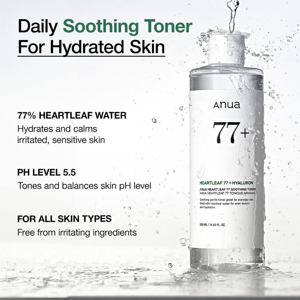 Anua Heartleaf 77% Soothing Toner Calming & Hydrating Redness Relief 40ML